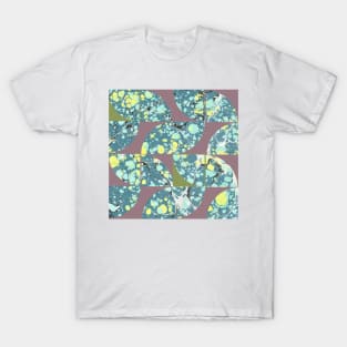 Abstract Marbled Paper Circles #3 T-Shirt